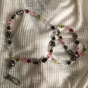 Beads and charms lanyard. Beautiful to take on your next adventure!